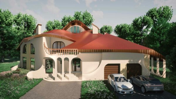 Projekt domu z basenem CAMILA wizualizacja Villanette scaled