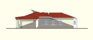 projekt domu jednorodzinnego parterowego samba elewacja boczna villanette 2