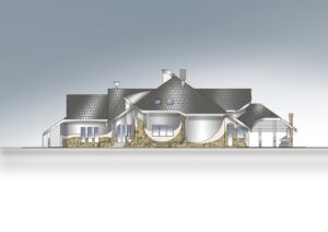 projekt domu jednorodzinnego rumba elewacja boczna propozycja villanette 5 scaled