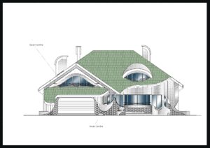 projekt domu jednorodzinnego rumba elewacja frontowa propozycja villanette scaled