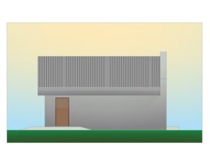 projekt domu typu stodola arstrid elewacja tylna garaż villanette