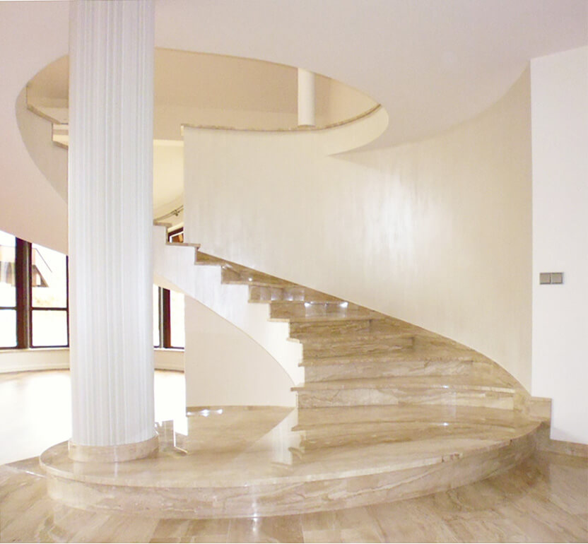 projekt rezydencji amaya realizacja wnetrza schody w holu villanette 4